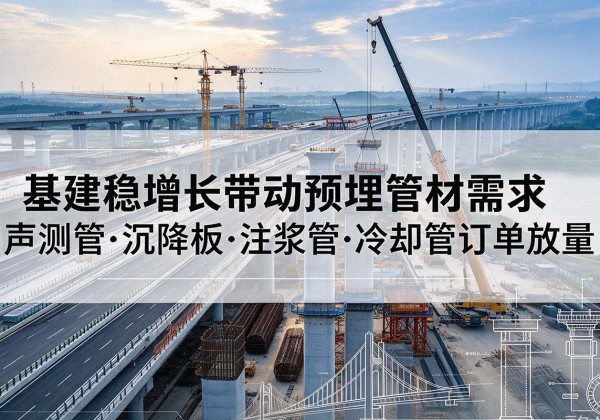 江华基建稳增长带动预埋监测管材需求，声测管、沉降板、注浆管订单持续放量
