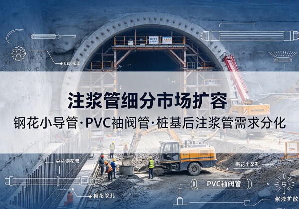 江华注浆管细分市场扩容，隧道钢花小导管、PVC 袖阀管、桩基后注浆管需求分化